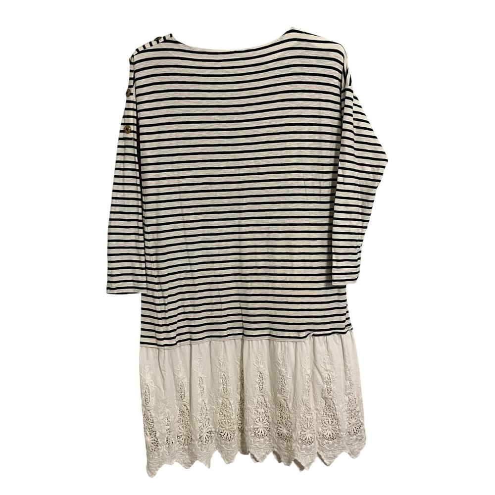 Soft Surroundings Left Bank Eyelet Hem Long Sleeve Dress - Picture 8 of 10